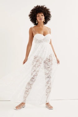 For Love & Lemons - Lorena Maxi Dress - White