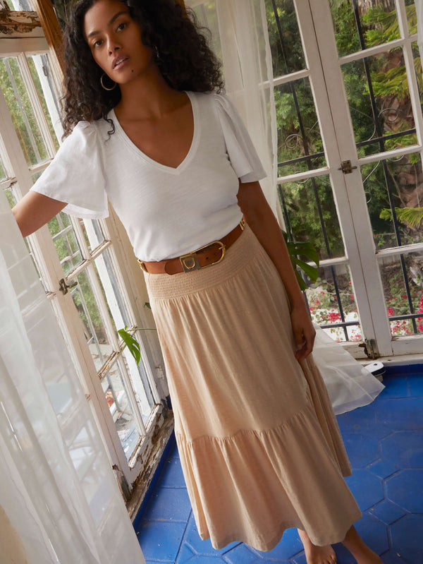 Nation LTD - Yasmine Midi Skirt - Toasted Marshmellow