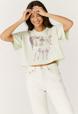 Daydreamer - Prince 1999 Cropped Tee - Green Mist