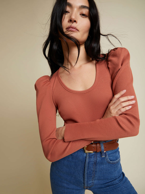 Nation LTD - Michelle Long Sleeve - Red Clay