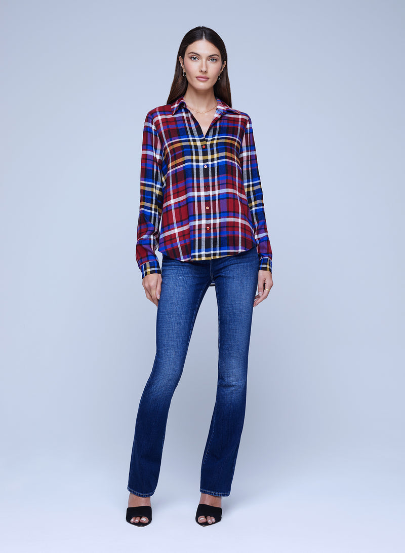 L’agence - Holly Blouse - Multi Scarf Plaid