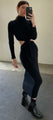LNA - L/S Neo Sweater Rib Dress - Black