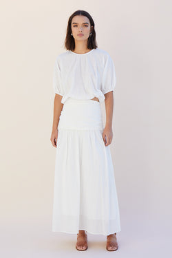 Suboo - Alva Gathered Maxi Skirt - White