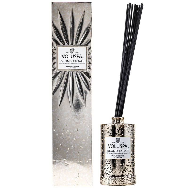 voluspa tobacco Blond Tabac | Reed Diffuser The single wick allows you to enjoy fragrance throw for 100 hours Voluspa Small Jar Candle -