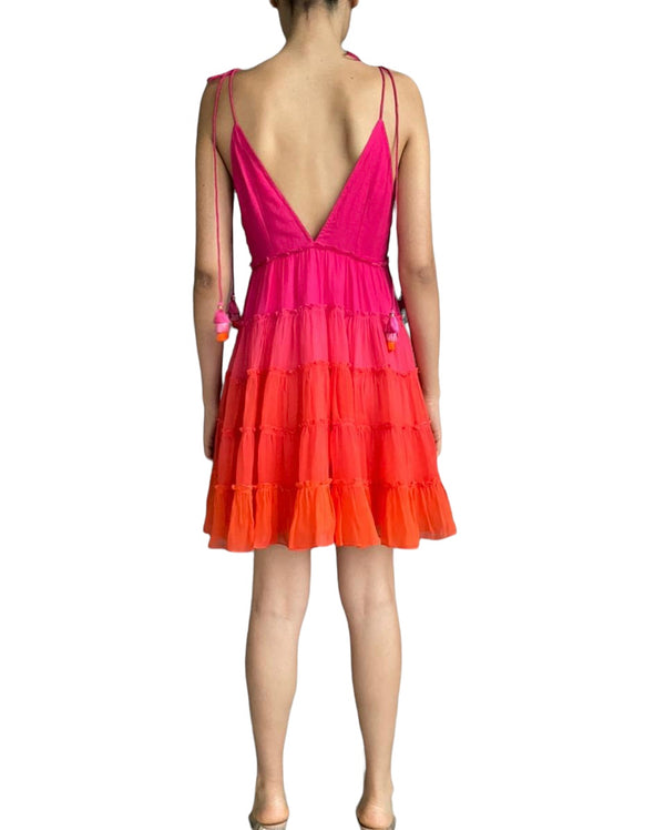 Rococo Sand - Skye Short Dress - Orange Pink