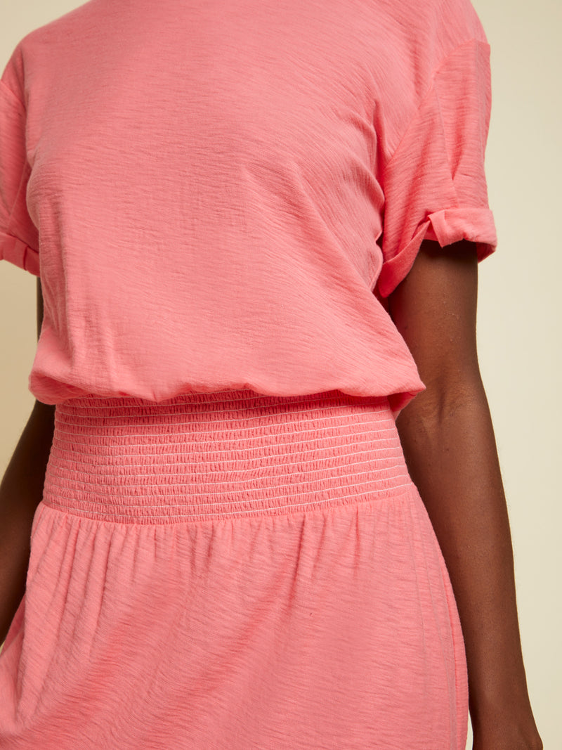 Nation Ltd. - Moxie T Shirt Dress - Strawberry Shake