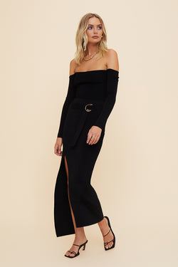 Suboo - Narrah L/sleeve Off Shoulder Top - Black