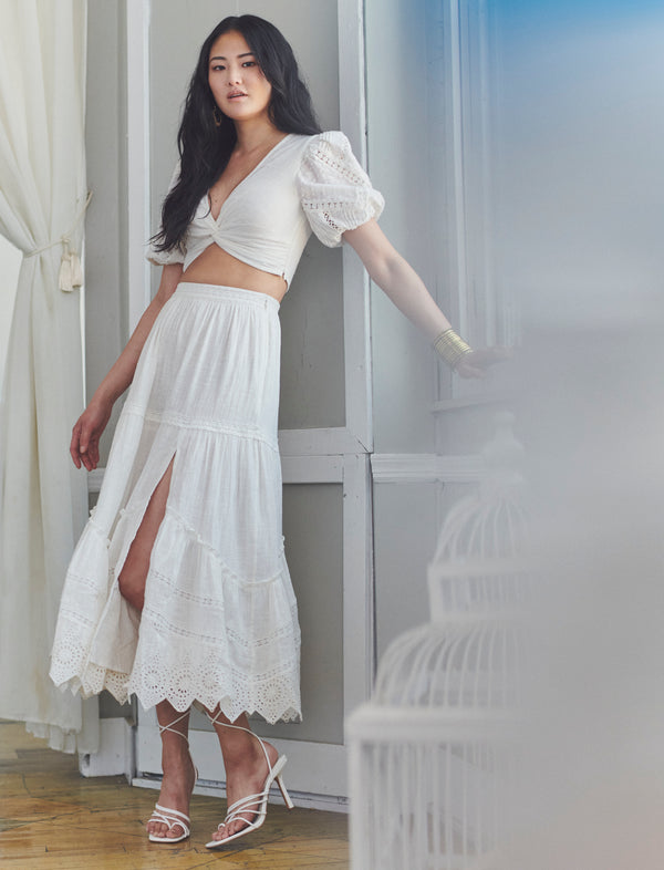 Hemant and Nandita - Ruby Crop Top - Off White