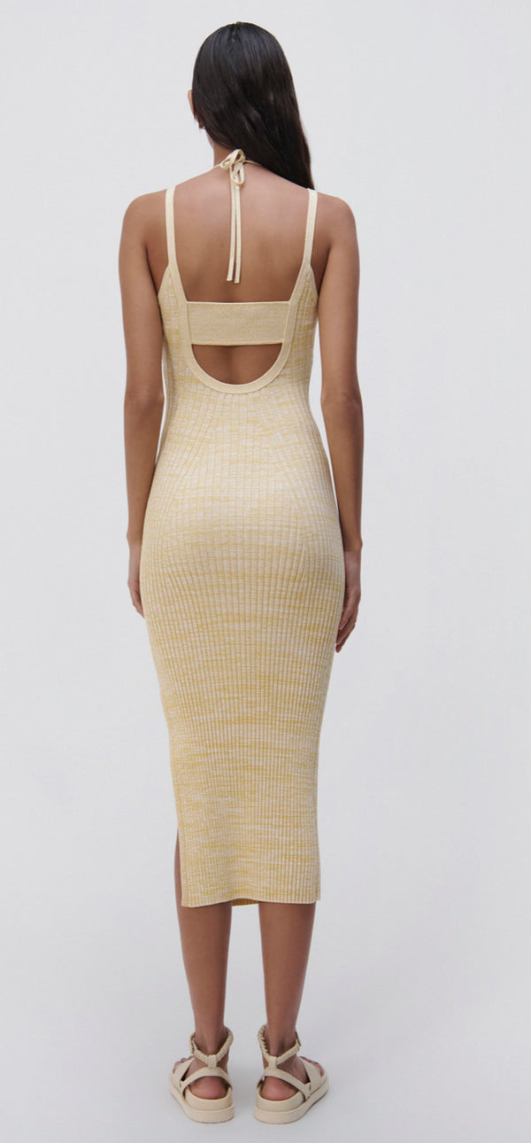 Jonathan Simkhai - Hermione Compact Rib Midi Dress - Marigold Multi