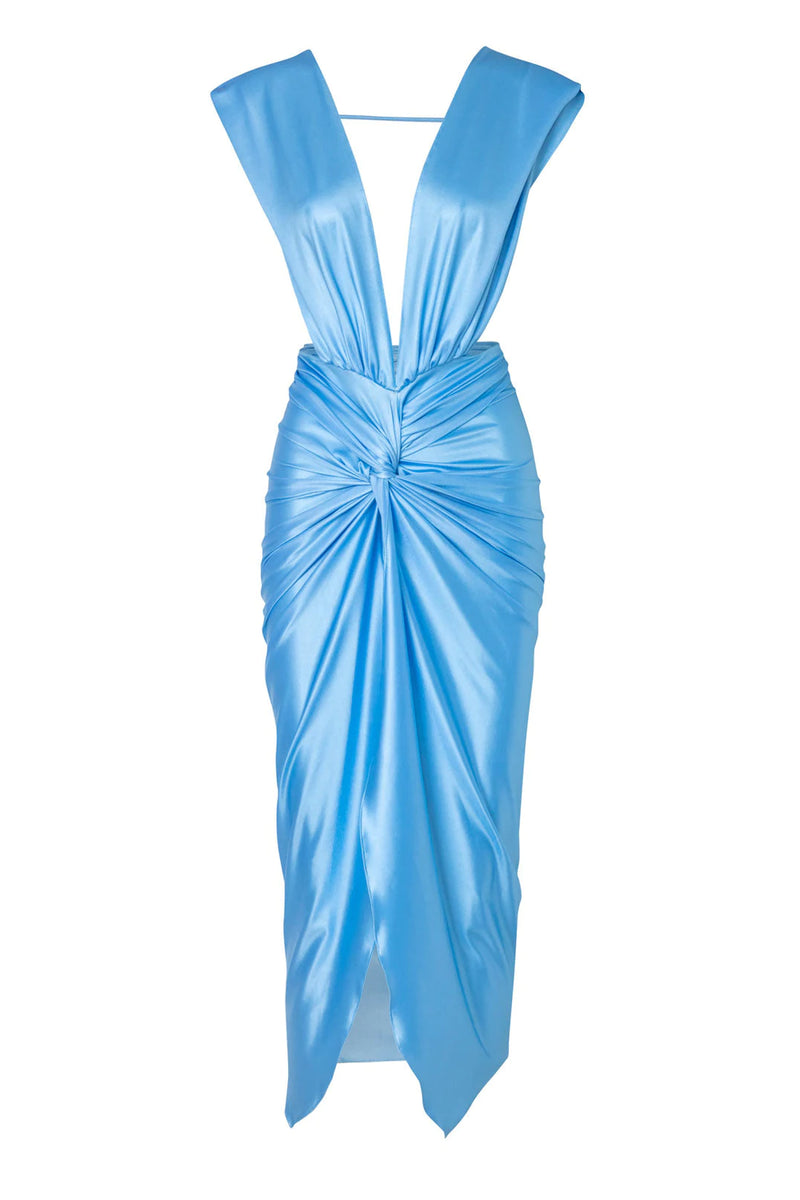 Baobab Open Back Mia Midi Dress in Sky M Baobab Open Back Mia Midi Dress in Sky M