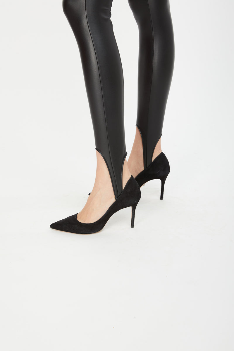 Generation Love - Ray Vegan Leather Stirrup Legging - Black