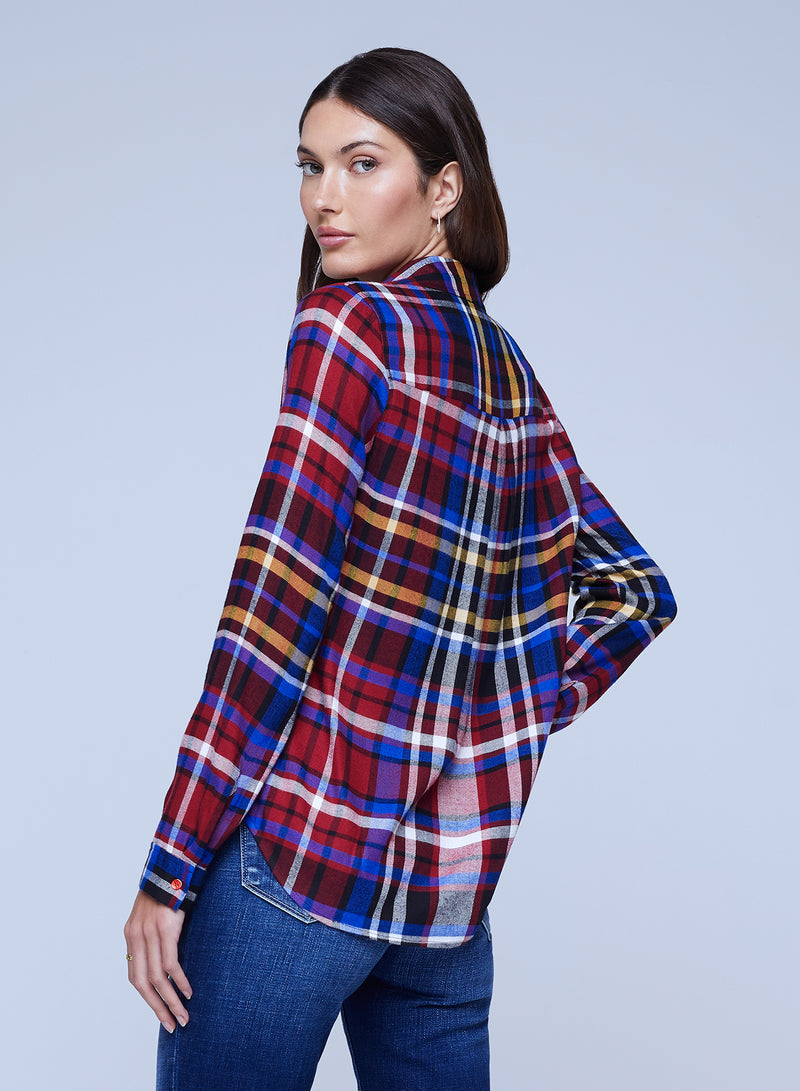 L’agence - Holly Blouse - Multi Scarf Plaid