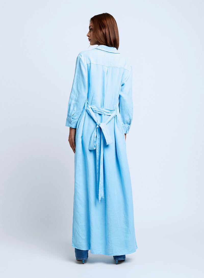 L’agence - Cameron Long Shirt Dress - Baltic Sea