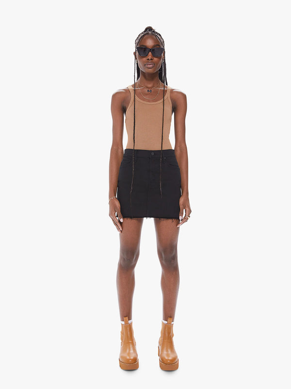 Mother - High Waisted Smokin Double Micro Fray Skirt - Pitch
