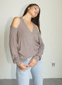 LNA - Avenue Ribbed Top - Cocoa Bean