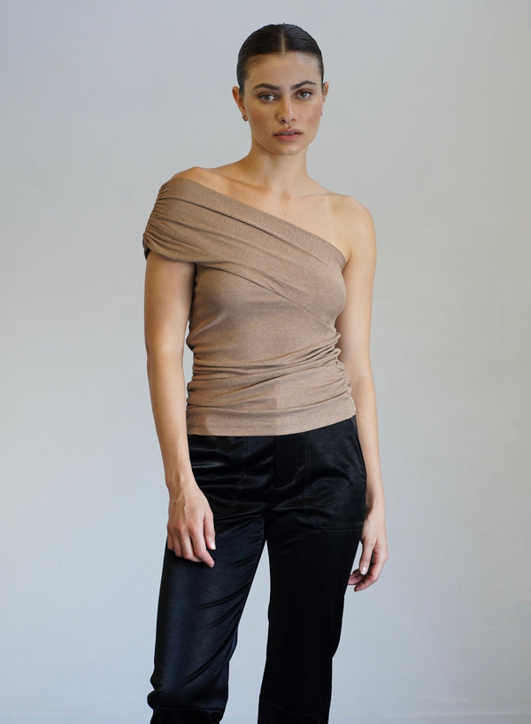 LNA - Ford Ribbed One Shoulder Top In Multiple Colors