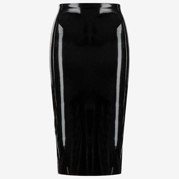 Commando Faux Patent Leather Midi Skirt - An Intimate Affaire