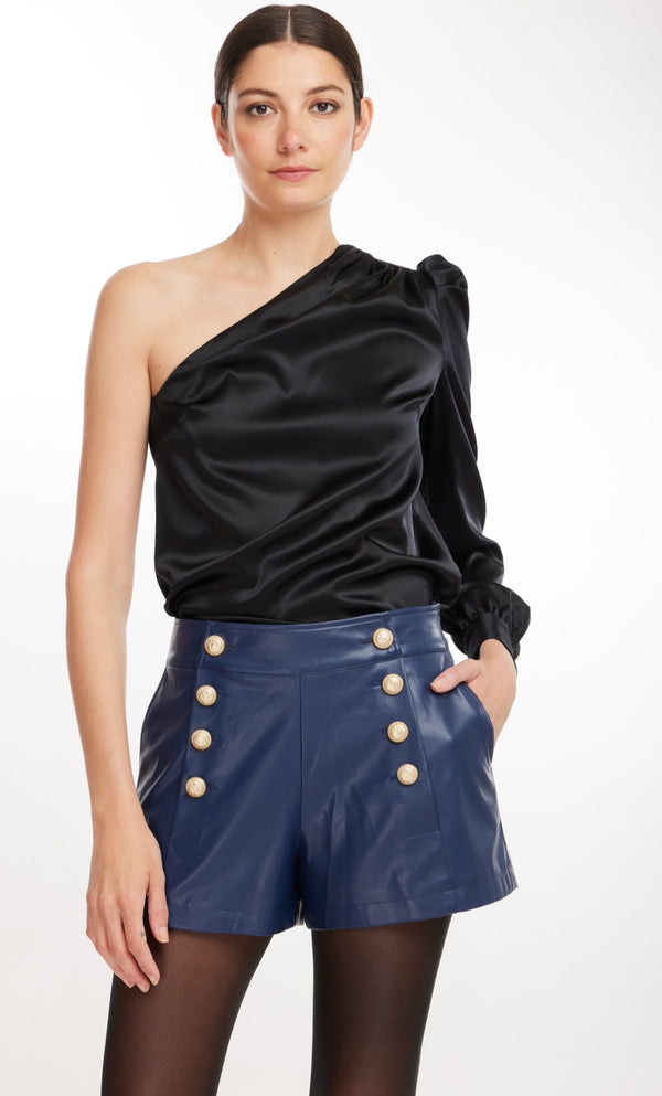 Generation Love - Adeline One Shoulder Blouse - Black