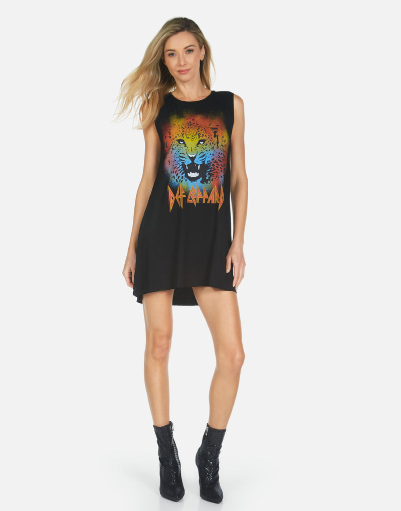 Lauren Moshi - Deanna Def Leppard Sleeveless Dress - Black