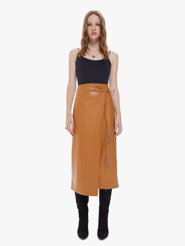 Mother - The It’s A Wrap Midi Skirt - Cashew