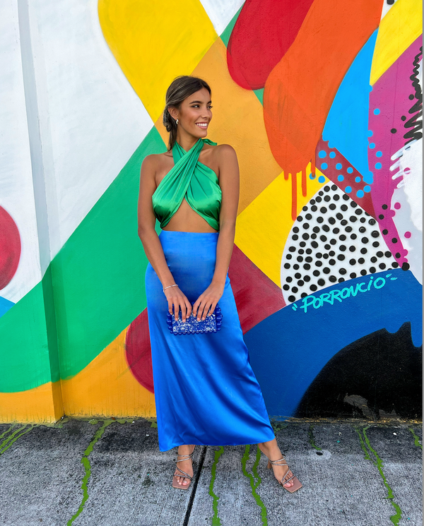 Silk Roads - Minerva Dress - Blue/green Exclusive