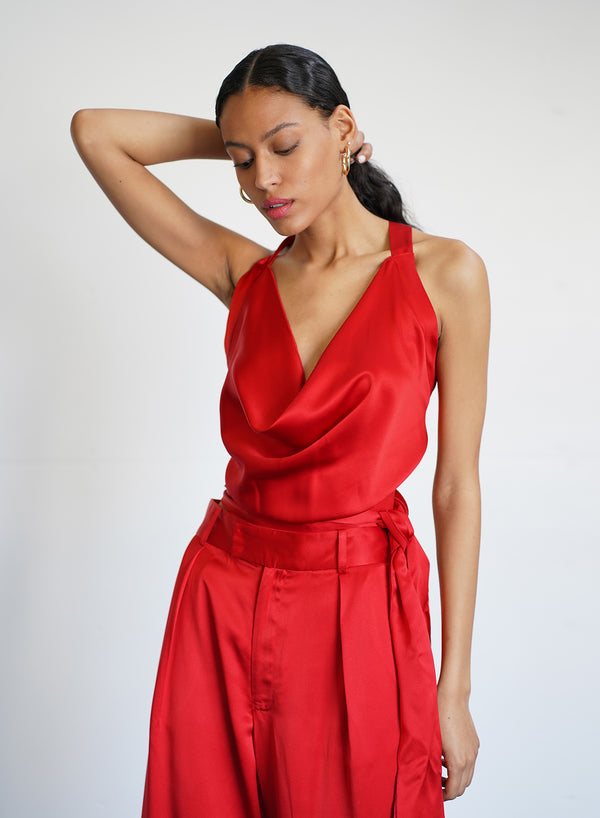 LNA - Two Way Wrap Top - Red