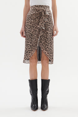 IRO - Marwa Skirt - Black Leopard