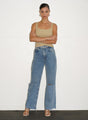 LNA - Ribbed Scoop Neck Tank - Pale Khaki