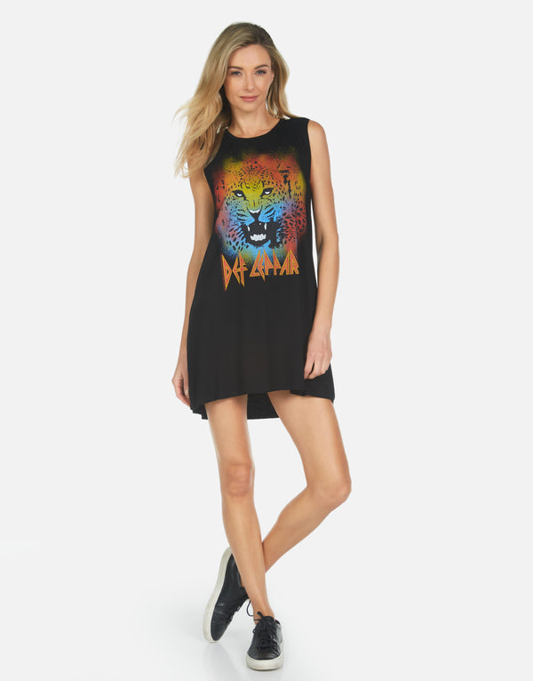 Lauren Moshi - Deanna Def Leppard Sleeveless Dress - Black