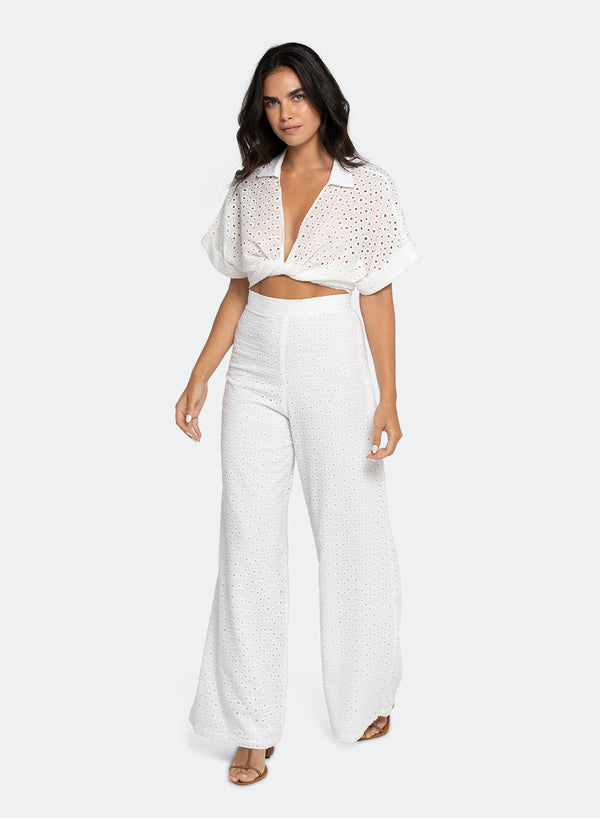 Just Bee Queen - Grace Pant - White Eyelet