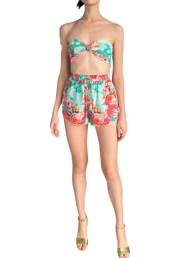 Rococo Sand - Ivy Shorts - Mint Green Coral