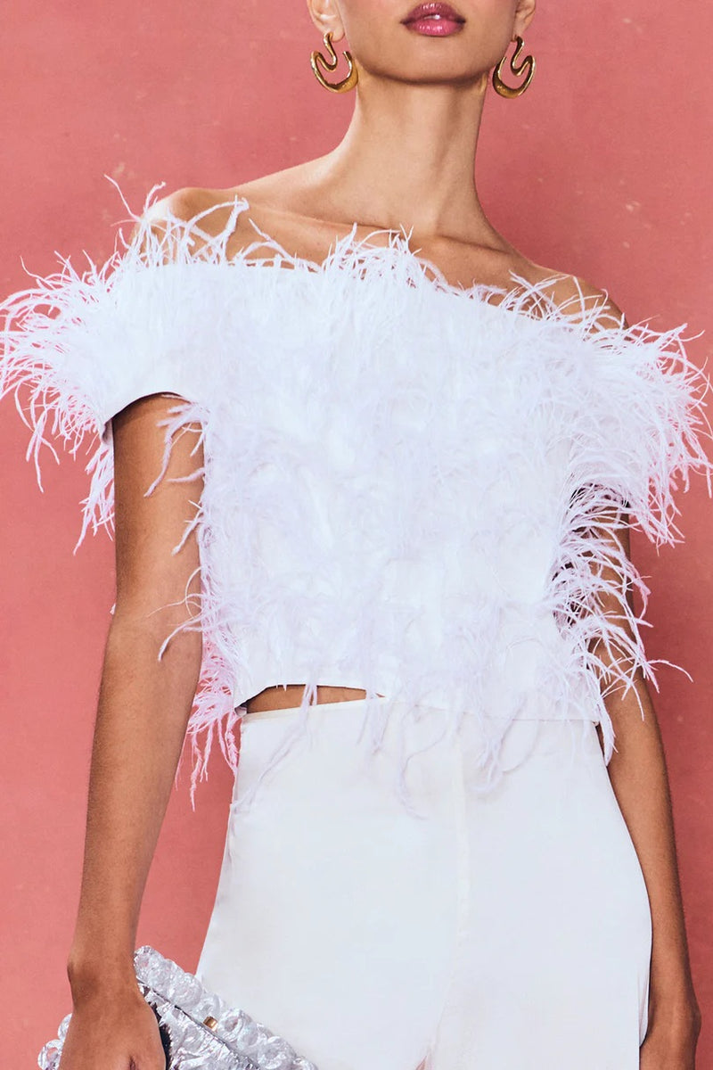 META FEATHER EARRING - OFF WHITE – CULT GAIA