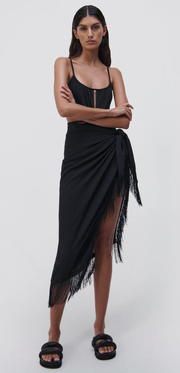 Simkhai - Clemmy Coverup Sarong - Black