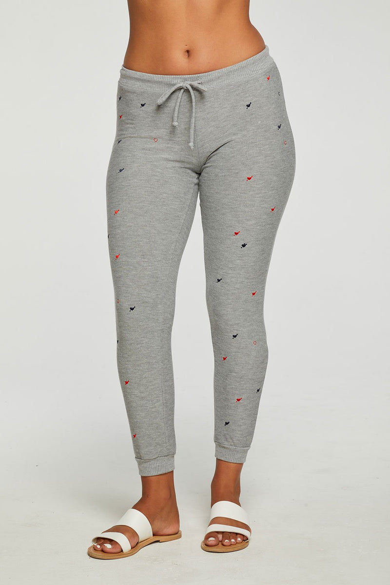 Chaser - Heart and Arrow Pants - Heather Grey