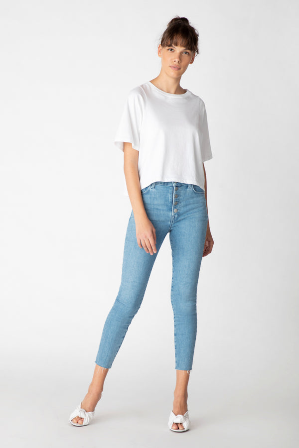 Risen HR Crossover Loose Ankle Skinny Jean – White Peony Boutique