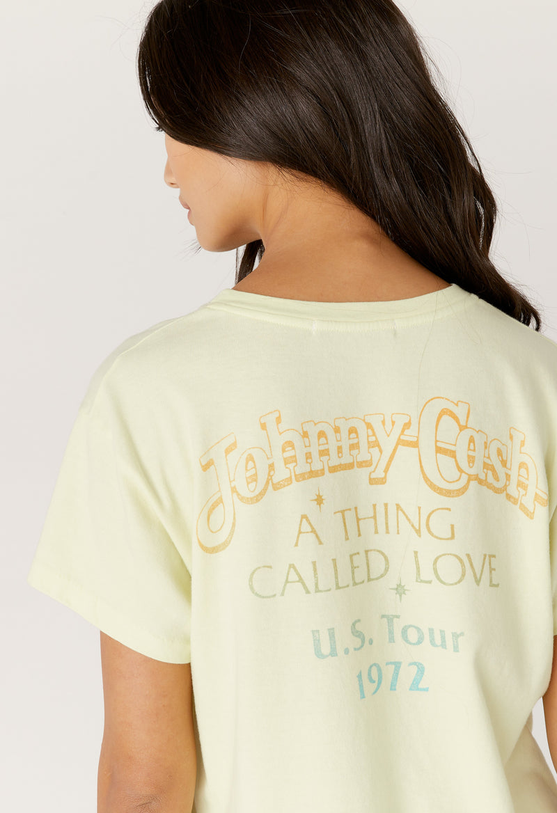 Daydreamer - Johnny Cash A Thing Called Love Tour Tee - Tender Yellow
