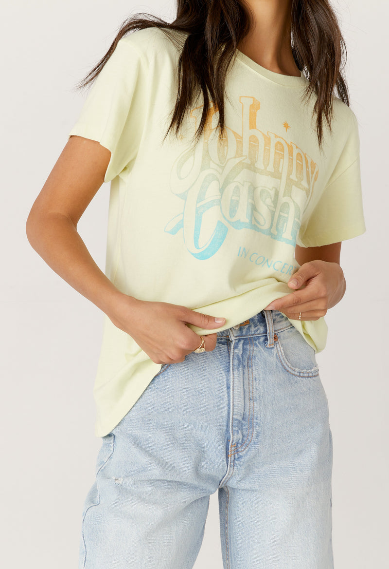 Daydreamer - Johnny Cash A Thing Called Love Tour Tee - Tender Yellow