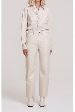 Agolde - Recycled Leather 90's Pinch Waist - Powder